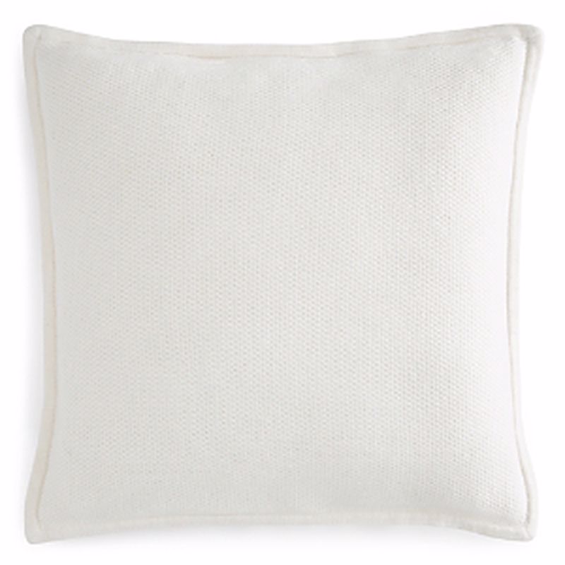 Hudson Park Knit Wool Euro Sham, Ivory