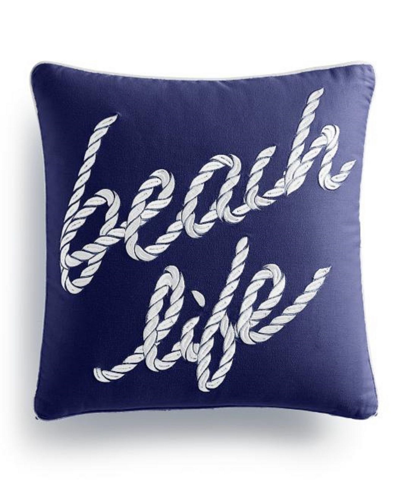 Charter Club Damask Designs Beach Life “16X16” Decorative Pillow, Navy