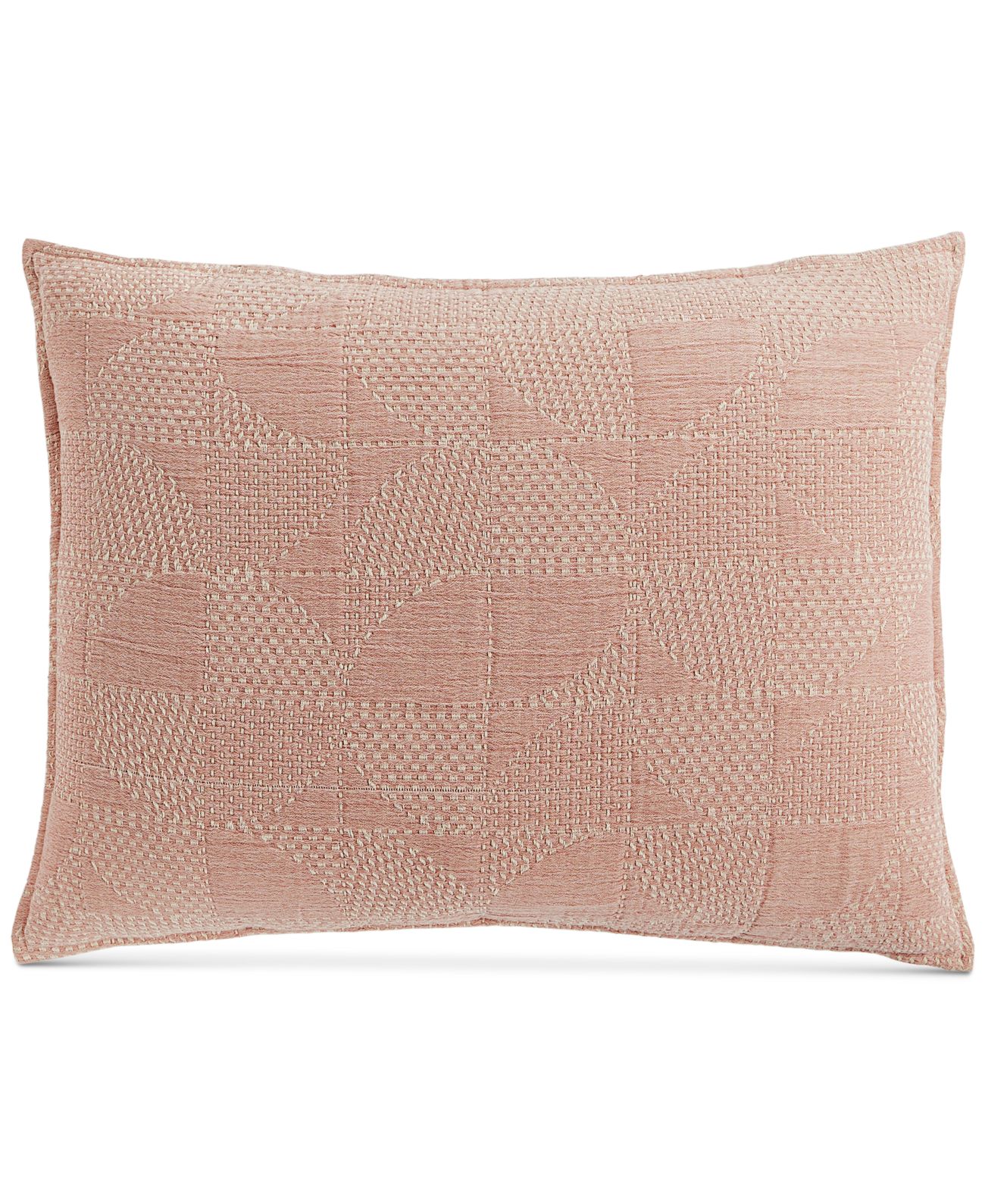 Oake Geo Stitch King Sham, Terracotta, 20″ x 36″