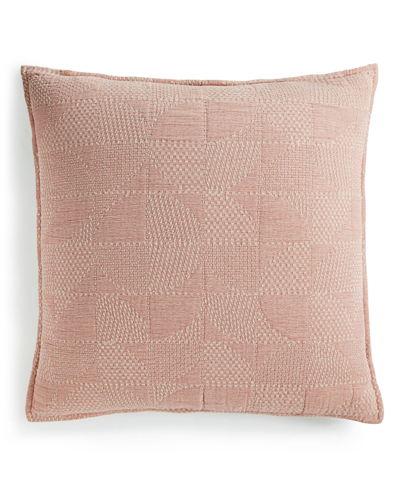 Oake Geo Stitch European Sham, 26 X 26, Terracotta