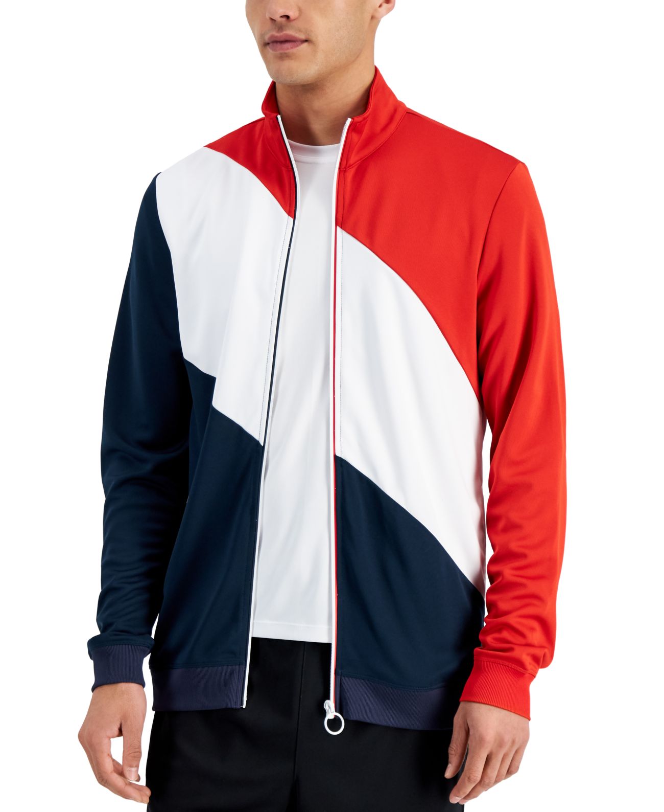 Id Ideology Men’s Regular-Fit Colorblocked Track Jackets
