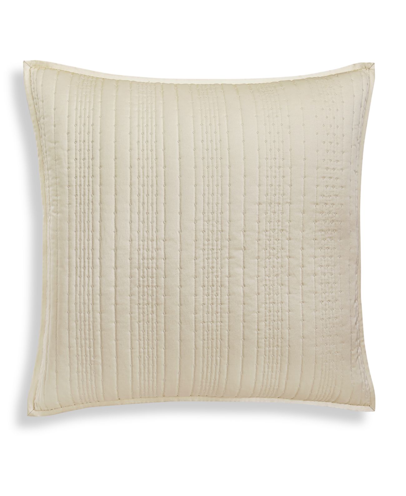 Hotel Collection Ginkgo Quilted Pillow Sham, Champagne, 26X26