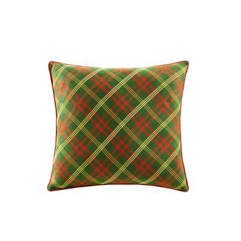 Jla Home Holiday Plaid 2-Pack Decorative Pillow, 20″ x 20″, Green