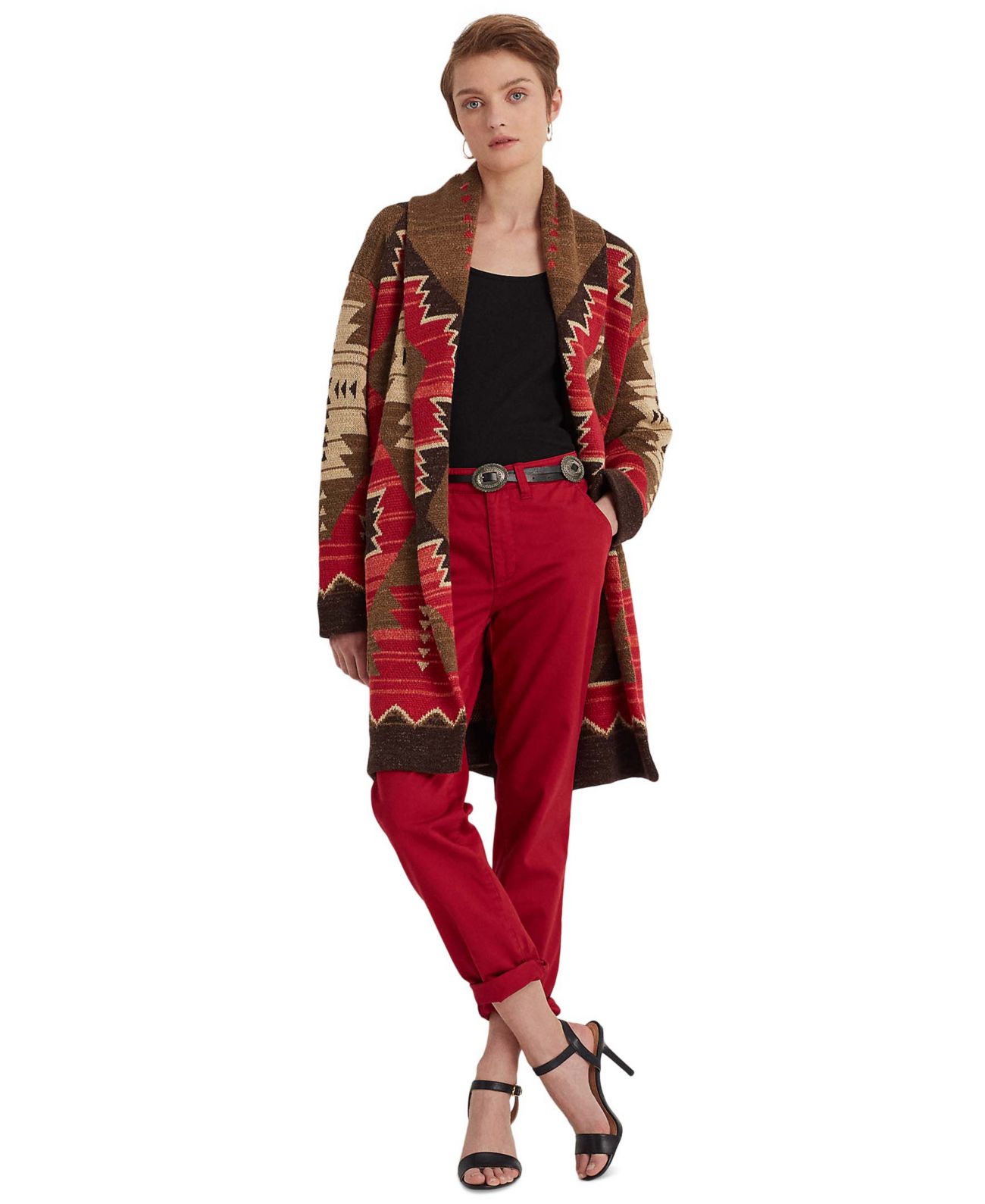 Lauren Ralph Lauren Cropped Classic Chinos Pants Bright Clay 6