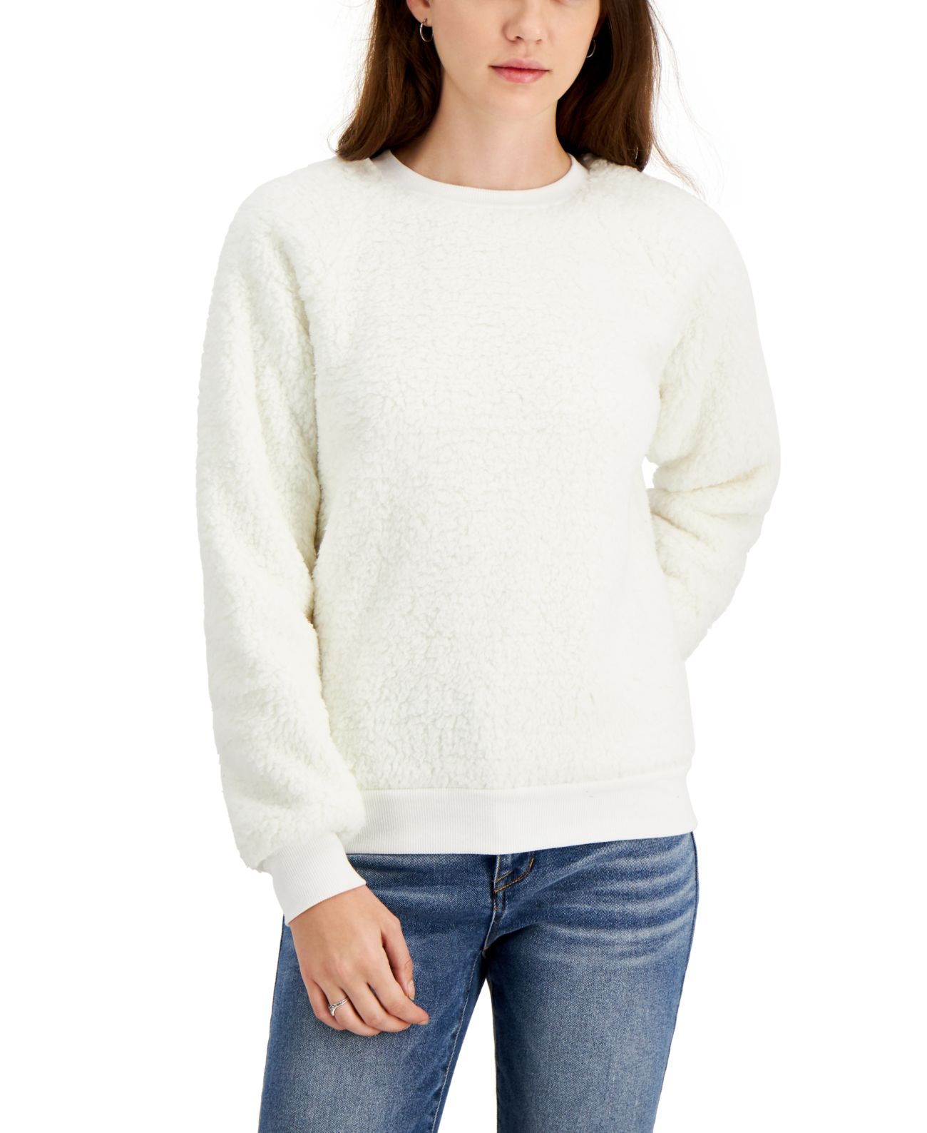 Self Esteem Juniors’ Woobie Sweatshirt (White,S)