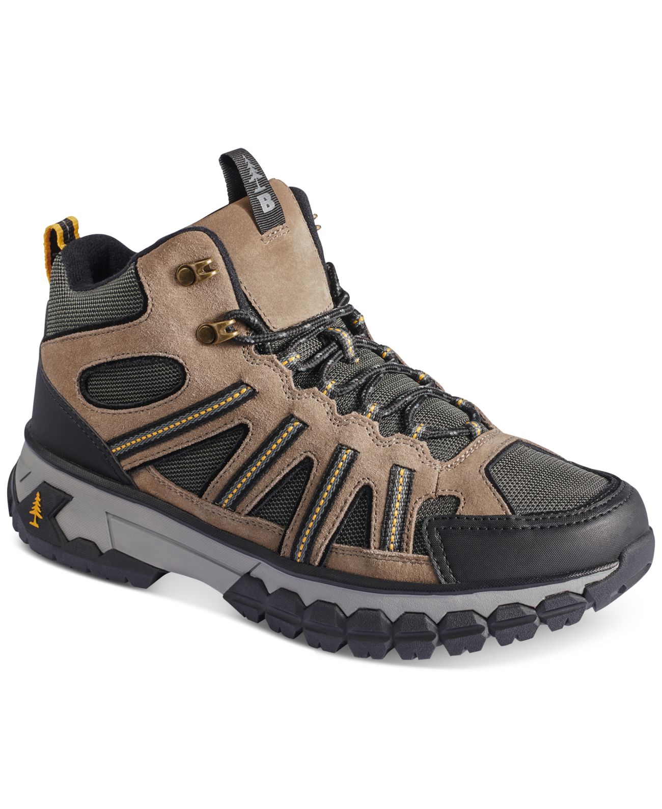 Bass & Co. Outdoor Mens Peak Hiker 2 Mid-Top Hiking Boot Shoes, Dark Beige, 8