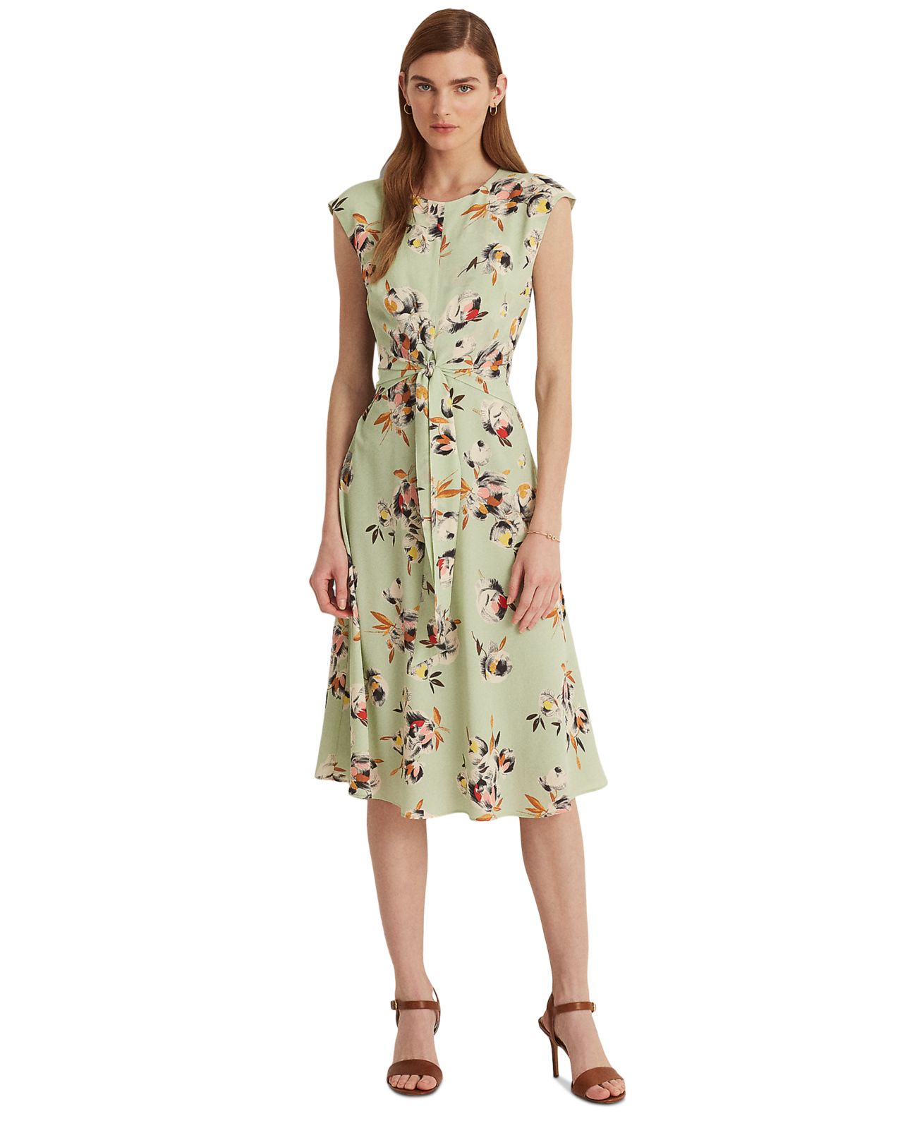 LAUREN Ralph Lauren Floral Bubble Crepe Dress, 10