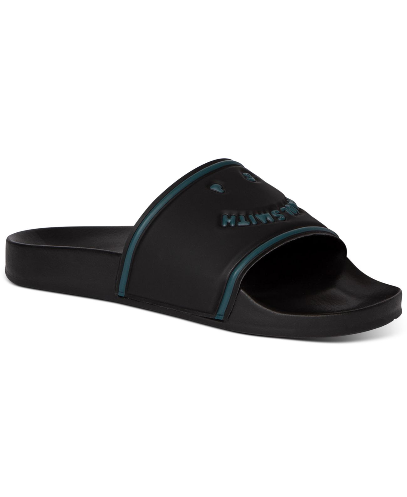 Paul Smith Men’s Summit Face Slide Sandal Shoes, Black, L