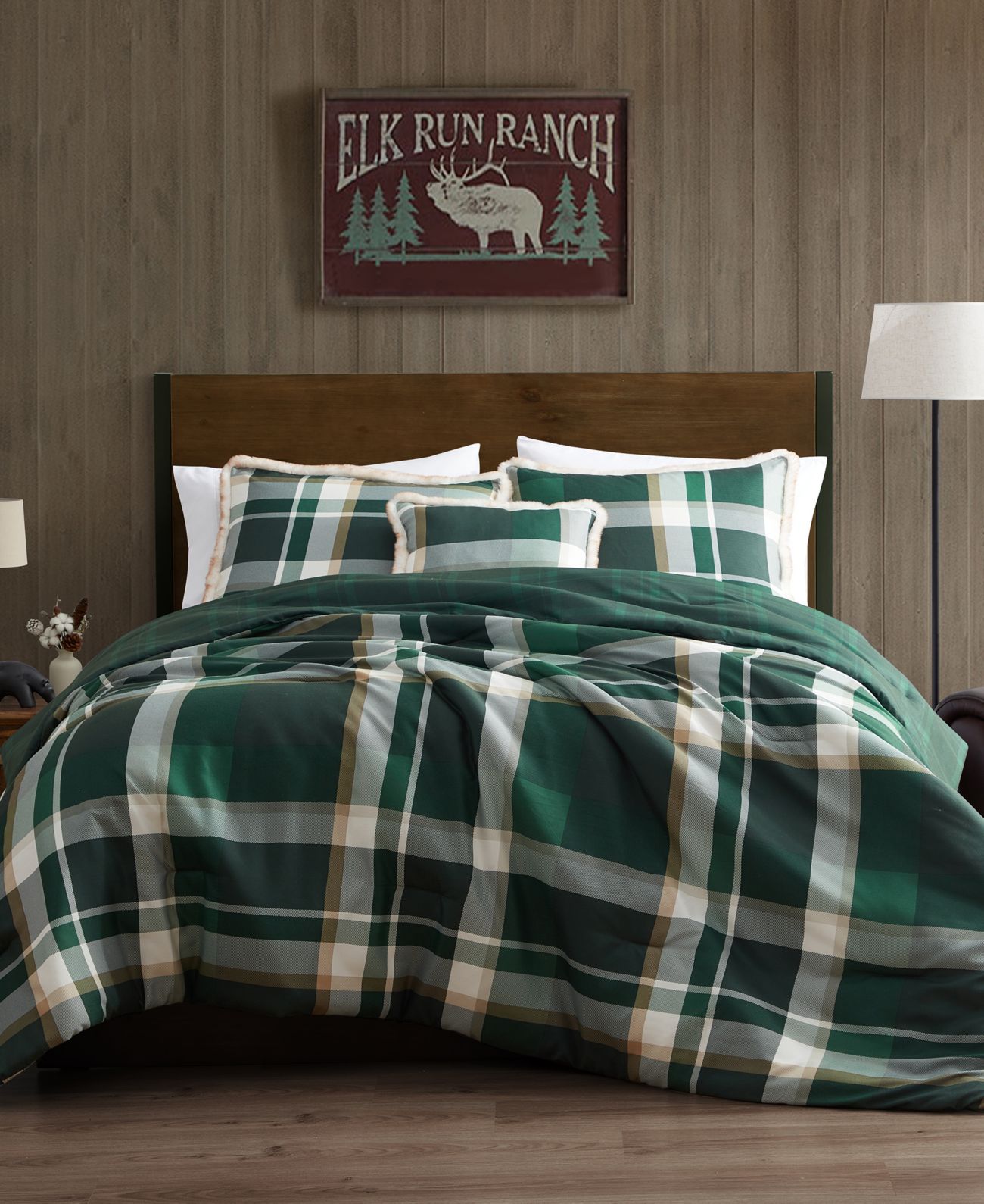 Bearpaw Curtis Plaid Reversible 3 Piece Comforter Sets