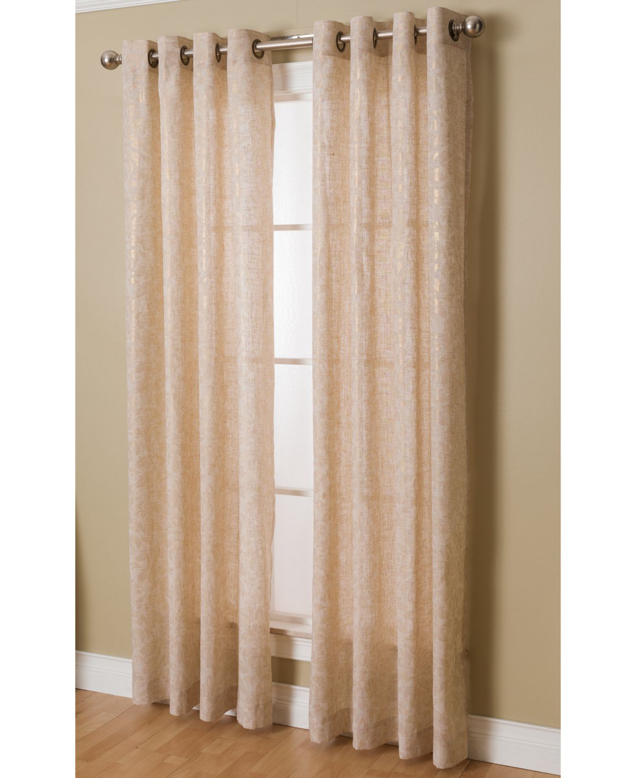 Natco Home Kailey Botanical Grommet Single Curtain Panel