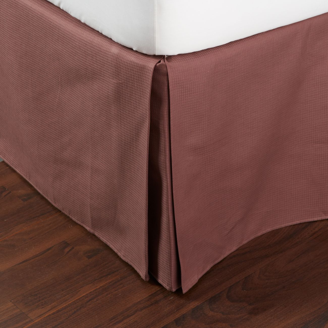 Calvin Klein Home Melrose Small Diamond Bedskirt, California King, Dogrose
