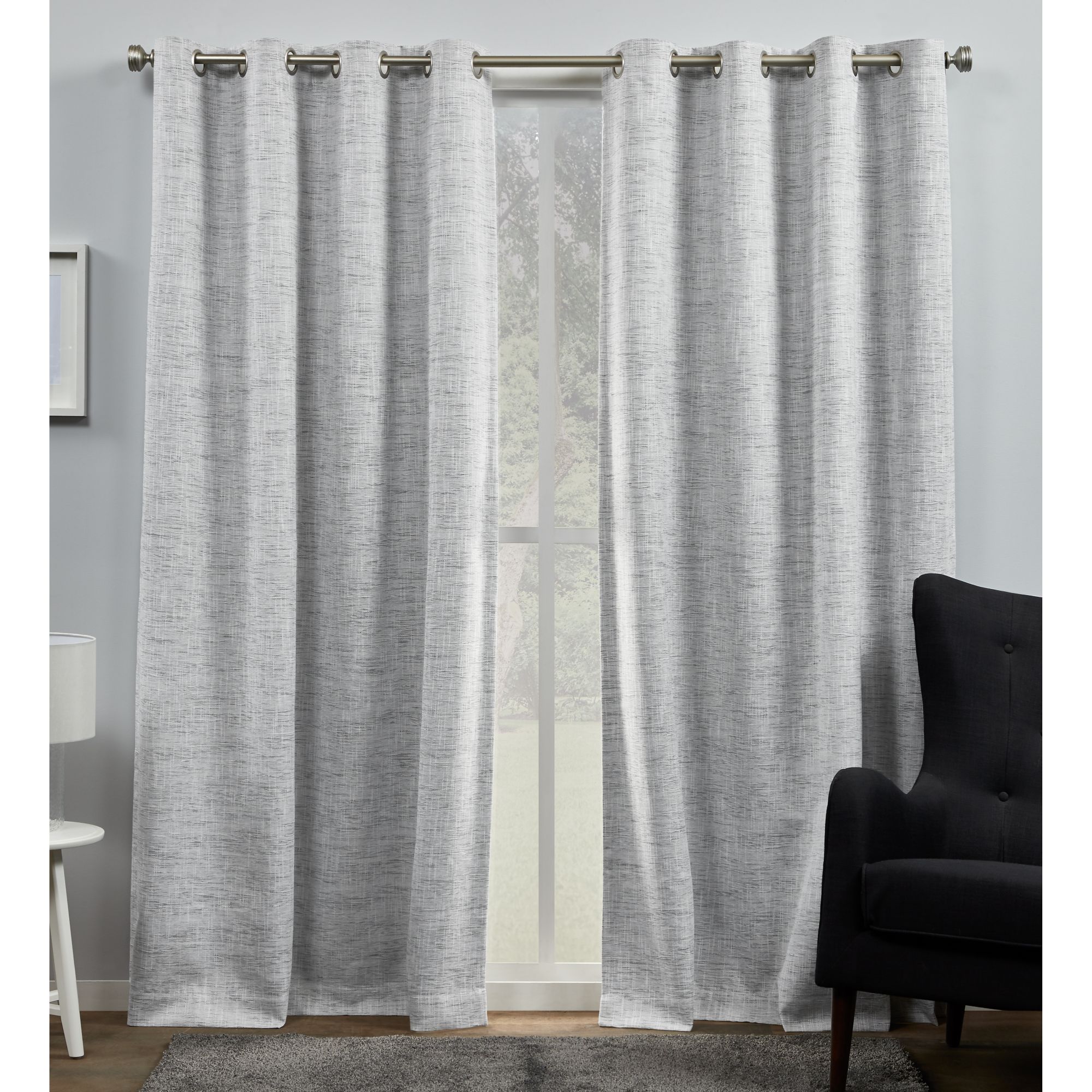 Exclusive Home Burke 100% Blackout Grommet Top Curtain Panel Pair, 52"x96", D...
