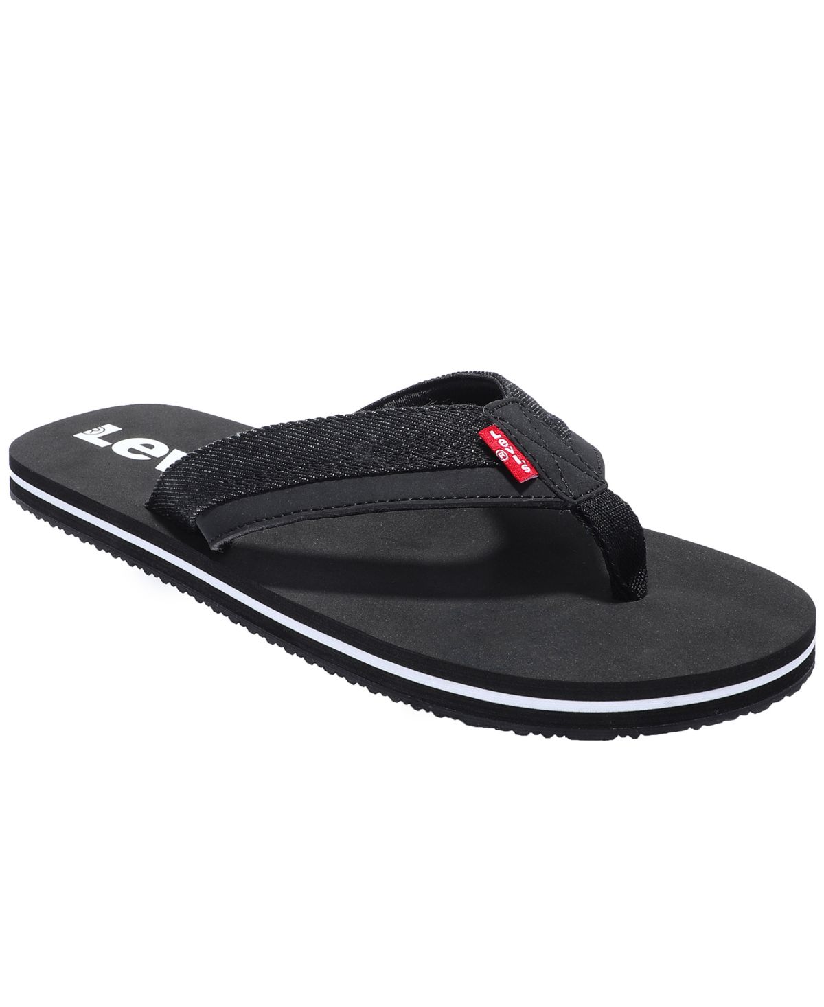 Levi’s Men’s Wordmark Slip-On Thong Sandals Men’s Shoes, Black,13M
