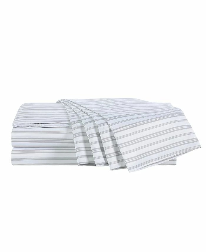 Sunham Wellbeing 300 Thread Count 6 Pc. Sheet Set with Silvadur Antimicrobial...