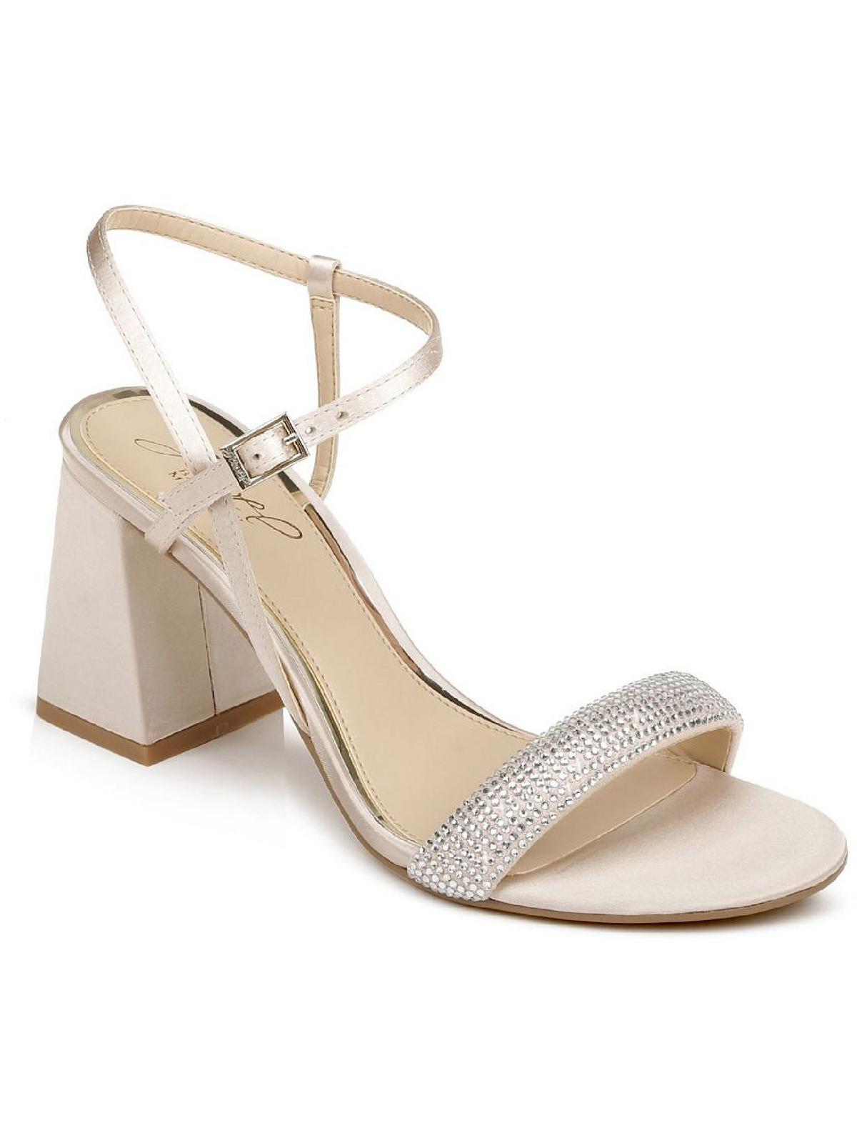 Jewel Badgley Mischka womens City Heeled Sandal, Champagne, 7 US