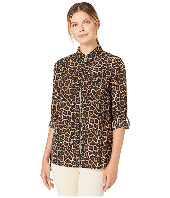 Michael Kors Women’s Leopard-Print Top – Leopard, X-Large