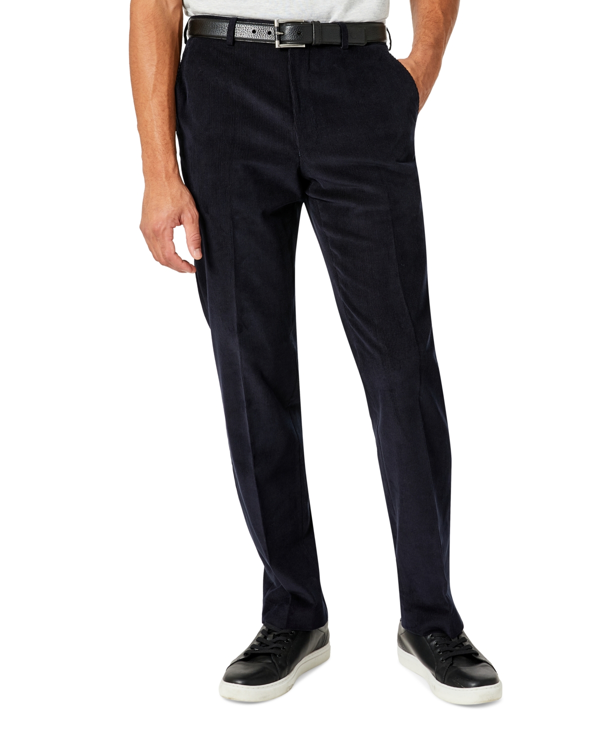 Michael Kors Men’s Modern-Fit Corduroy Pants, Navy, 33×32