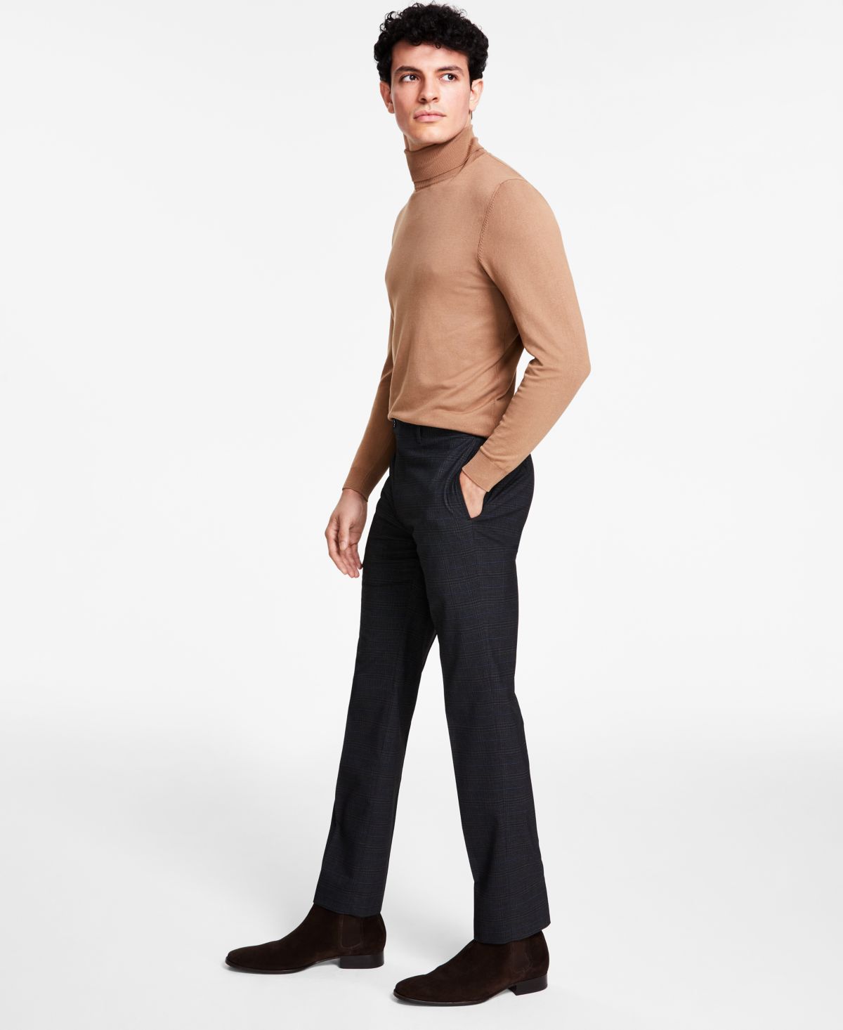 Calvin Klein Men’s Slim-Fit Performance Dress Pants, Charcoal, 33×30