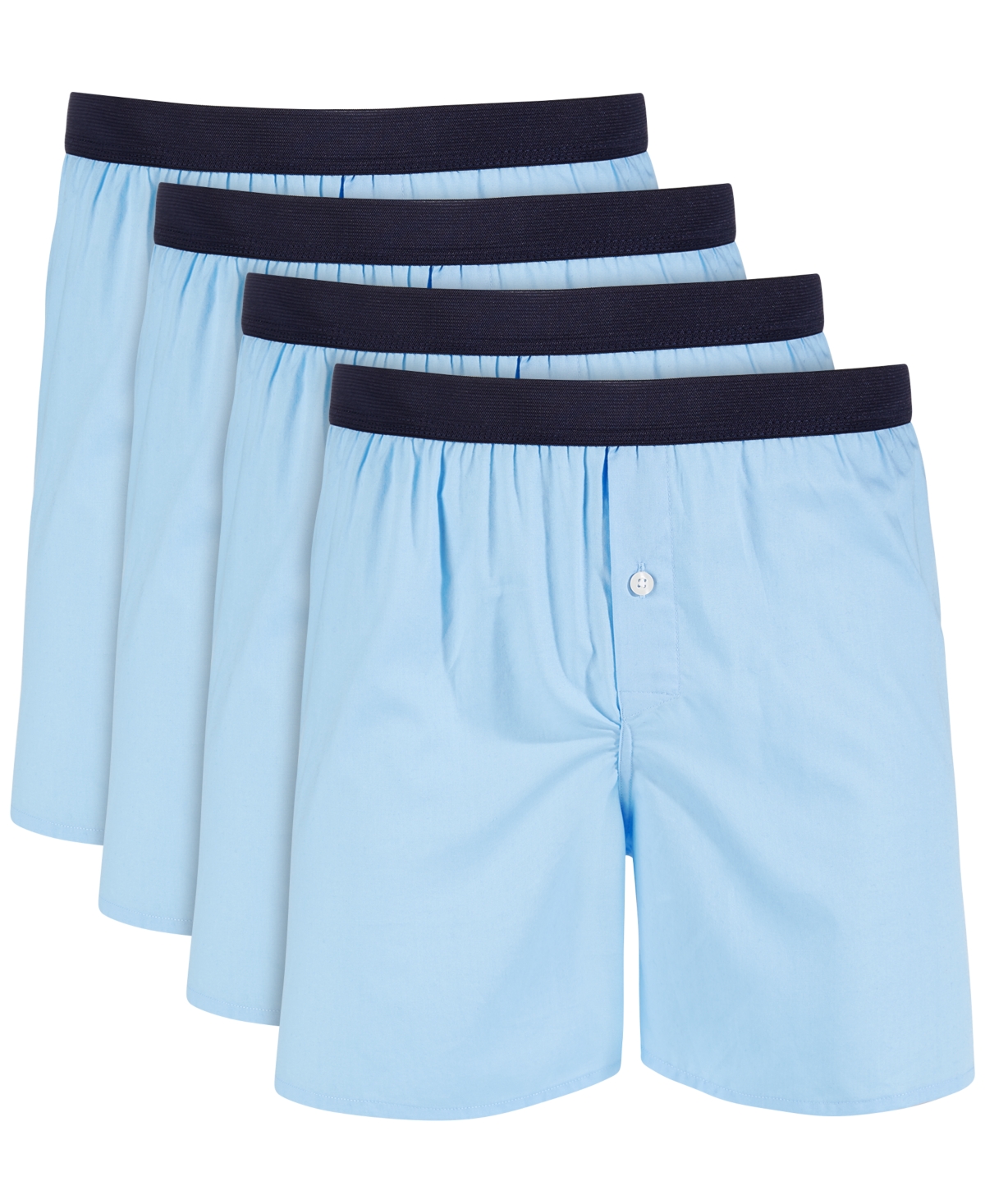Club Room Men’s 4-Pk. Cotton Boxers, Skysail Blue, X-Large