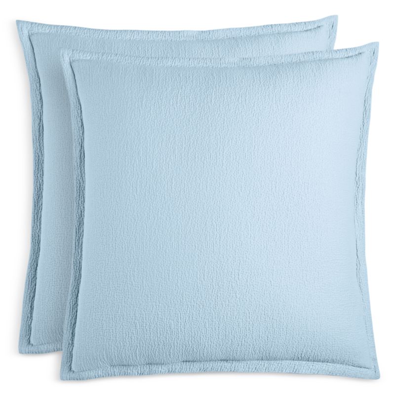 Sky Textured Matelasse Euro Sham Set, Blue