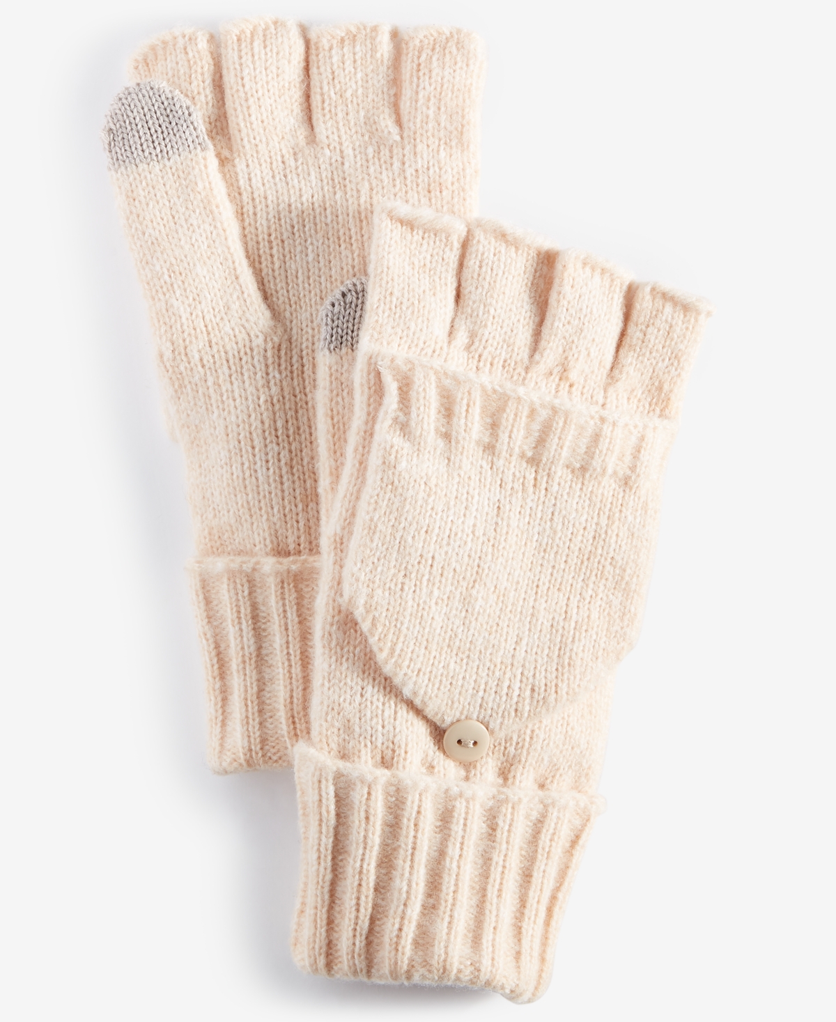 On 34th Women’s Wide-Ribbed Pop Top Gloves, Oat