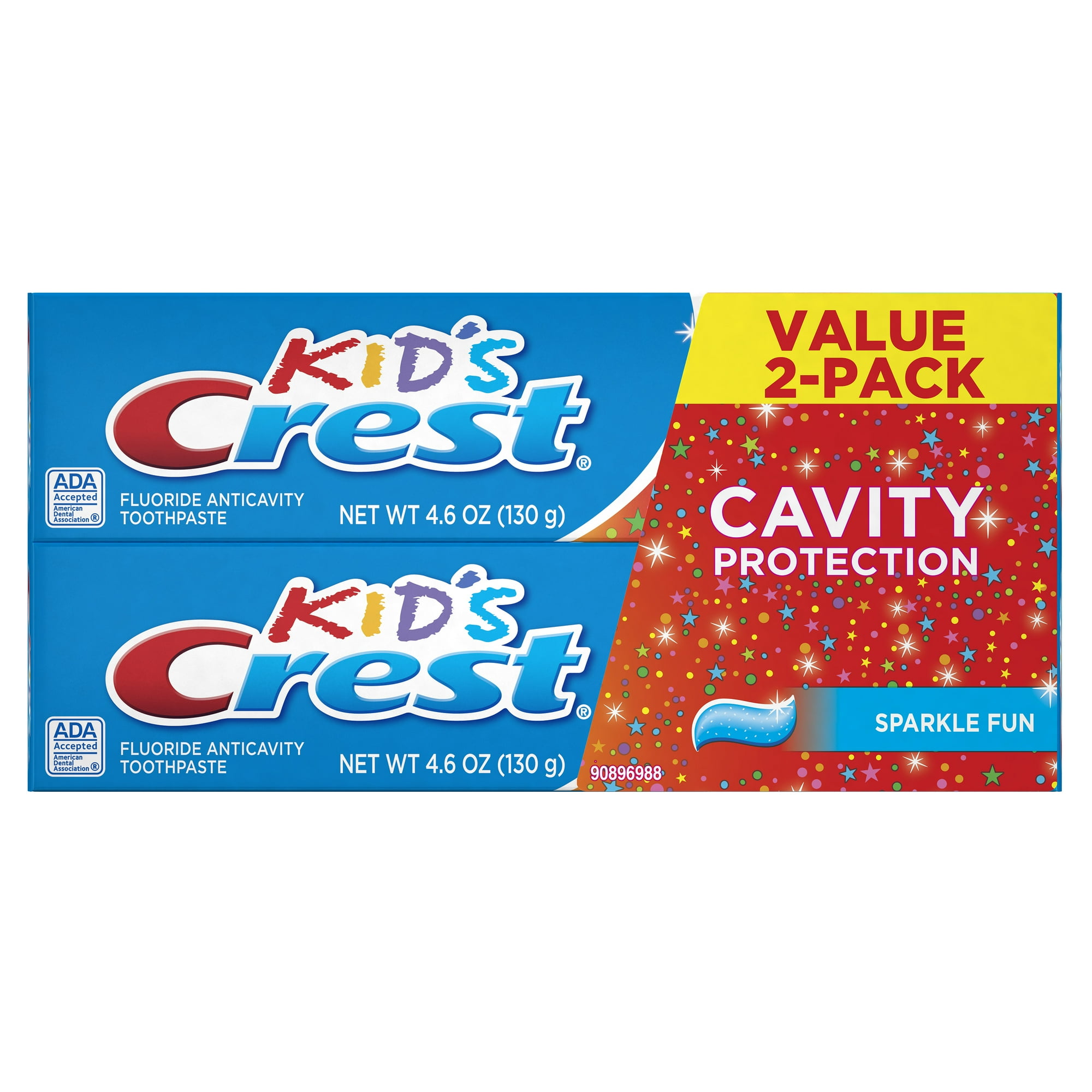 Crest Kid’s Cavity Protection Toothpaste, Sparkle Fun Flavor, 4.6 oz, 2 Pack