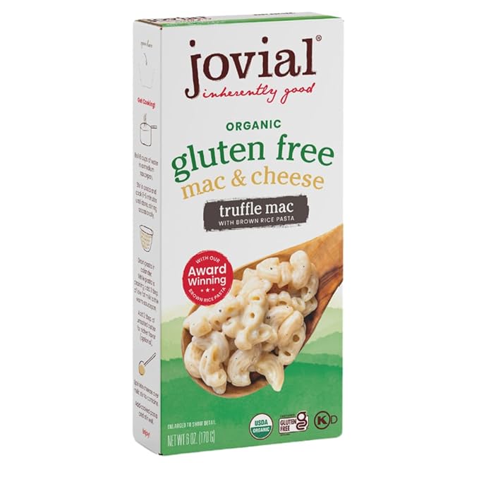 Jovial Organic Gluten Free Truffle Mac and Cheese – Whole Grain Pasta, Organi...
