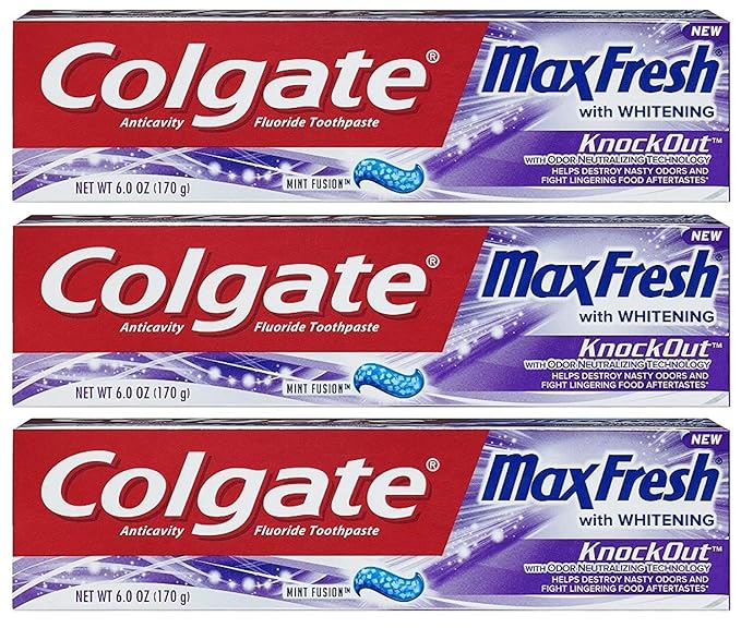 Colgate Max Fresh Toothpaste – KnockOut – With Odor Neutralizing Technology –...
