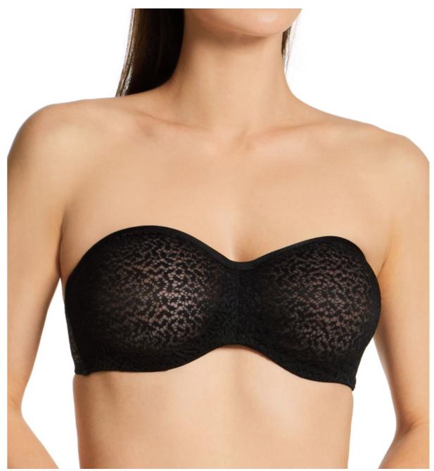 Women’s DKNY DK4025 Modern Lace Unlined Strapless Bra (Black 34C)