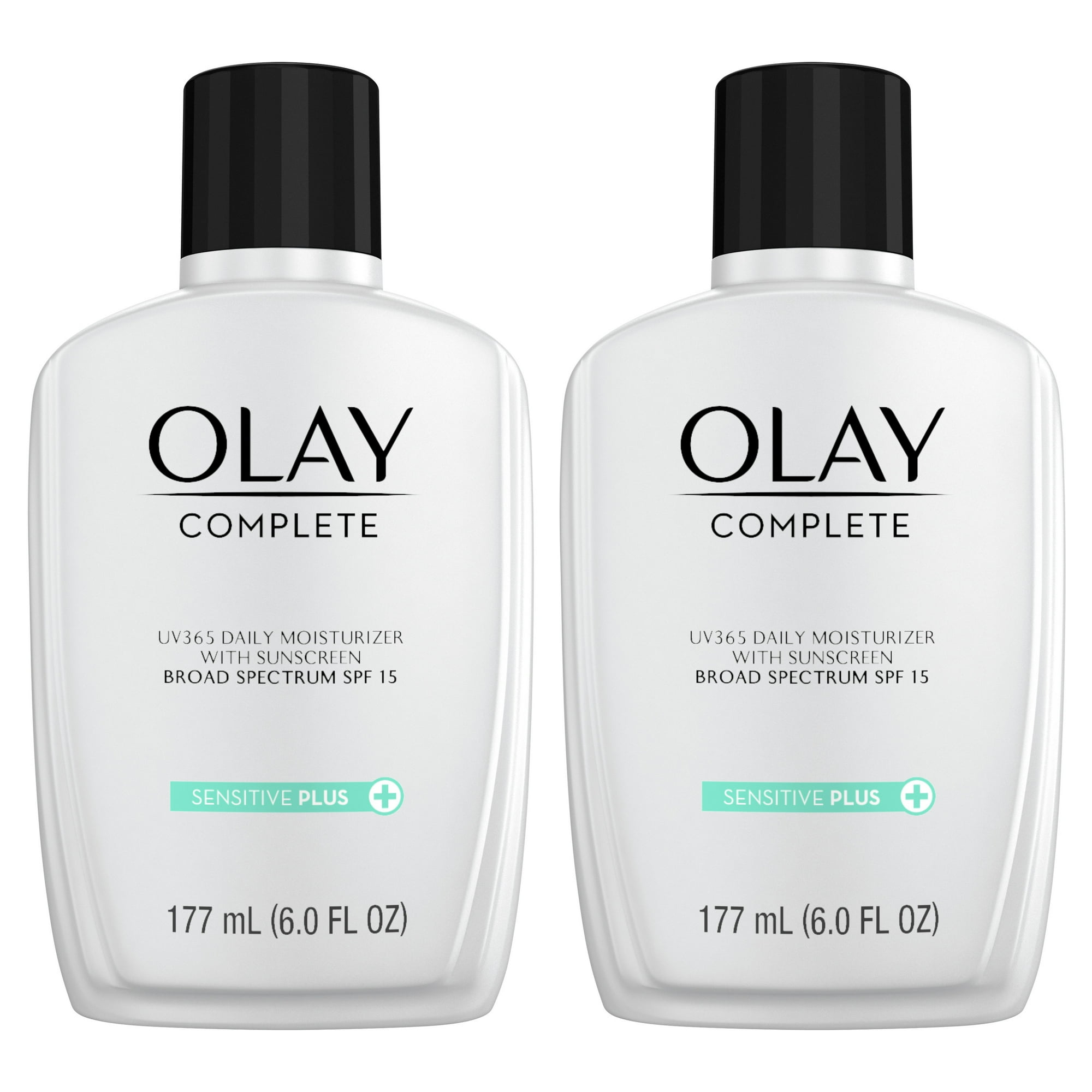 Olay Complete Sensitive Plus Face Moisturizer, SPF 15, 6.0 oz, Pack of 2